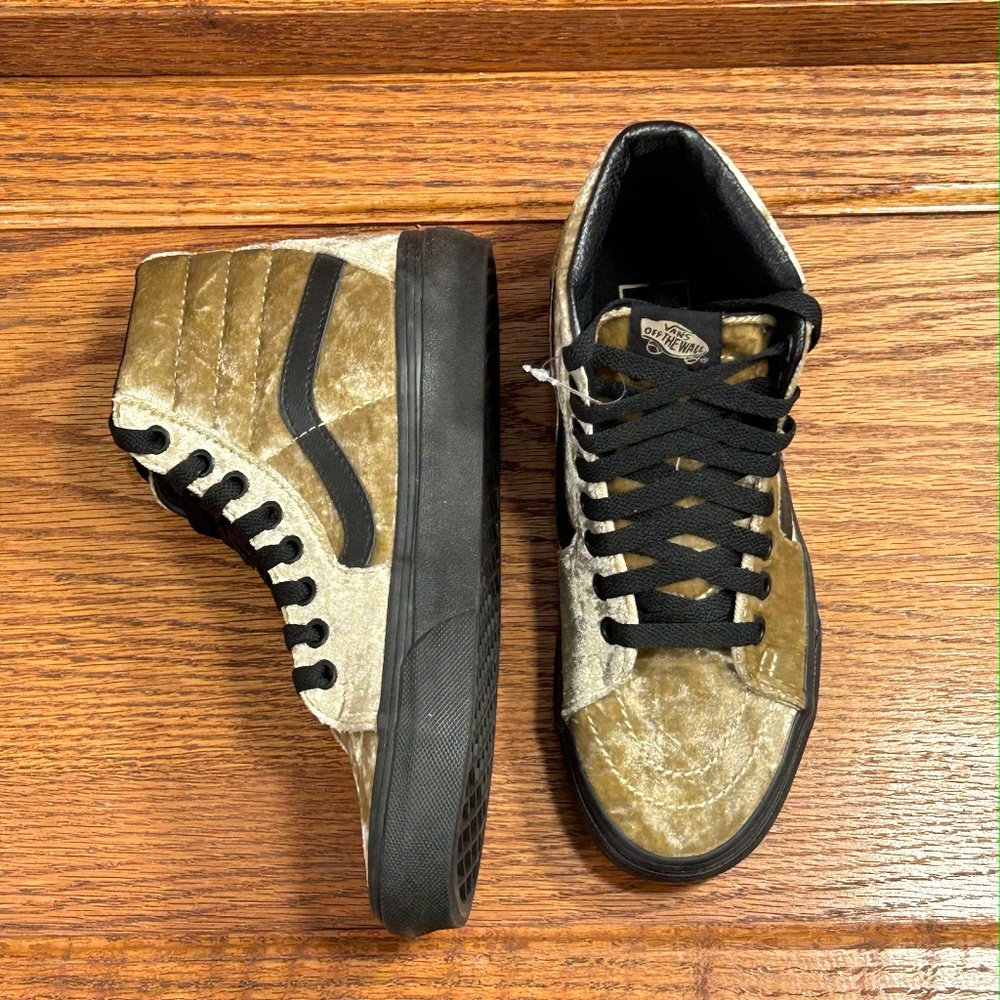 Vans Sk8 Hi Velvet Tan Black Shoes‎ - Picture 5 of 8